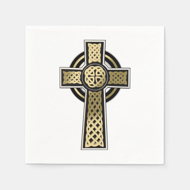 Celtic cross paper napkins (Front)
