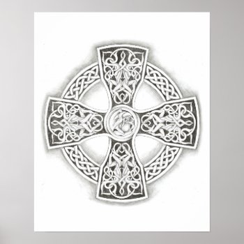 Celtic Cross Poster by TheInspiredEdge at Zazzle