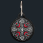 Celtic cross red color pet ID tag<br><div class="desc">Designs of various subjects. A salad of curious and funny ideas.</div>
