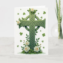 Celtic Cross Roses Greeting Card