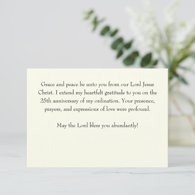Celtic Cross Roses Thank You RSVP Card (Standing Front)