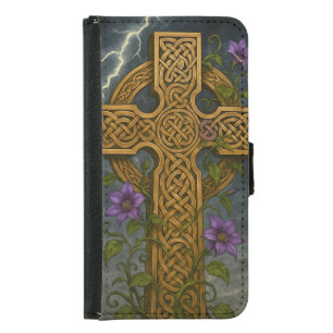 Celtic Cross Samsung Galaxy S5 Wallet Case