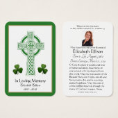 Celtic Cross Shamrocks Funeral Memorial Prayer | Zazzle