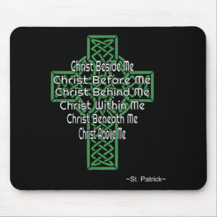 Celtic Cross Shirt St Patrick's Prayer Christian  Mouse Pad