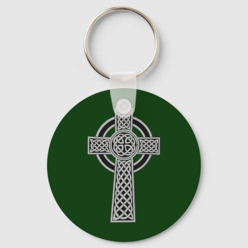 Celtic Cross _ Silver Keychain