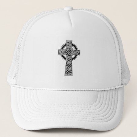 Celtic Cross - Silver Trucker Hat