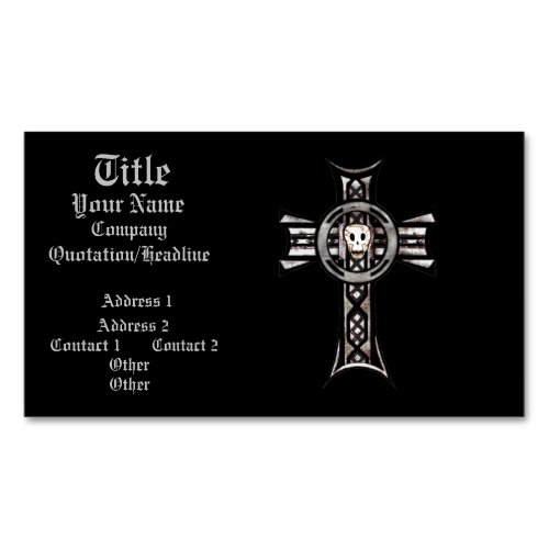 Celtic Cross & Skull (Silver)