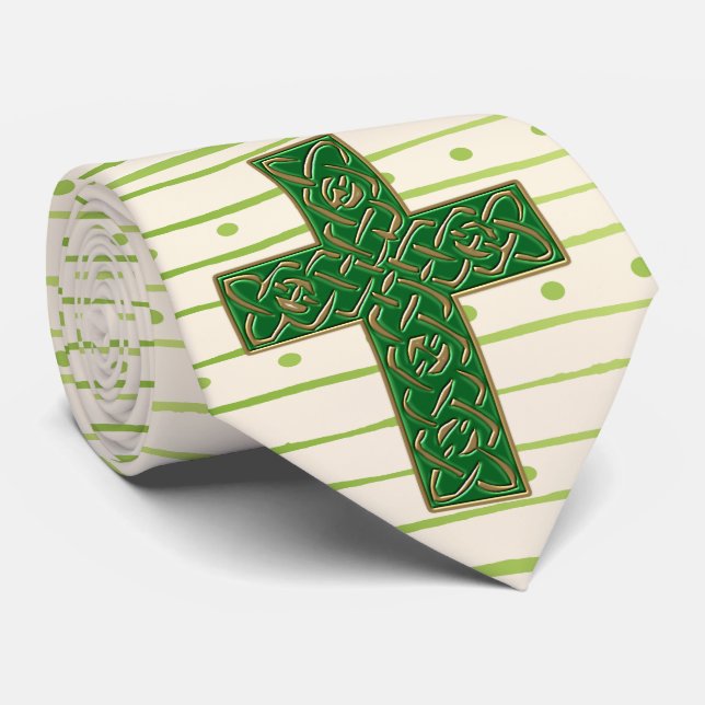 Celtic Cross Spring (Personalized) Neck Tie (Rolled)