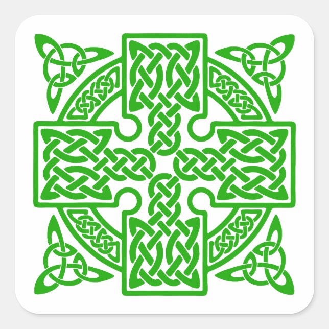 Celtic cross Square Sticker (Front)