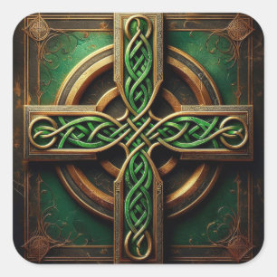 Celtic Cross Square Stickers