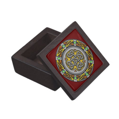Celtic cross steel and leather gift box
