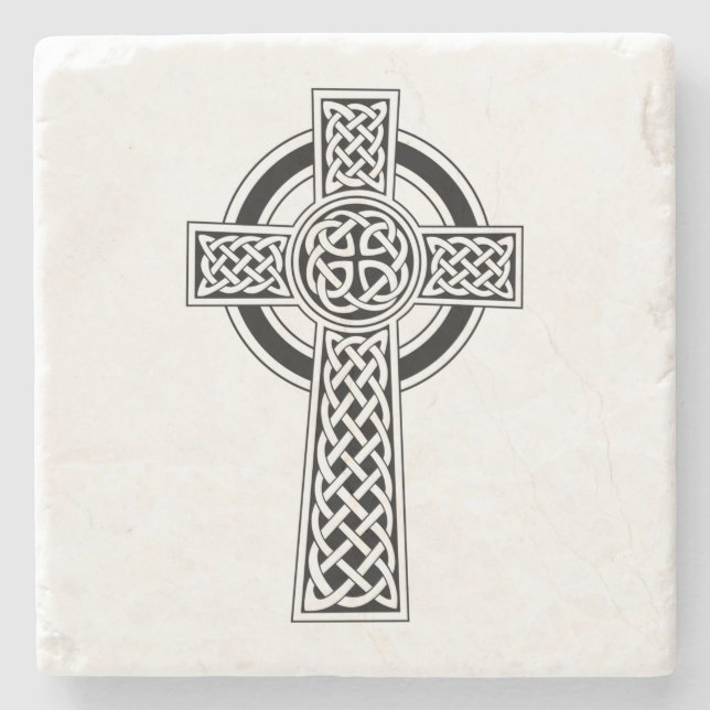 Celtic Cross Stone Coaster (Front)