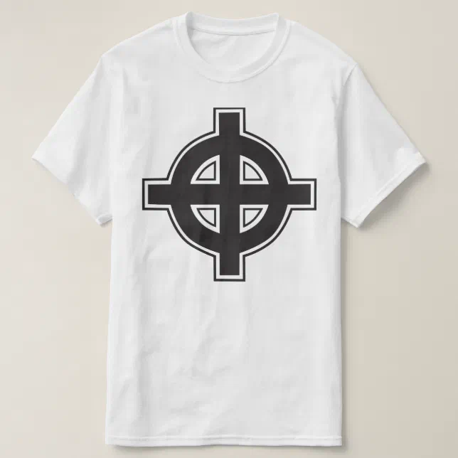 Celtic Cross Bible Quote V Neck T Shirt Men Black Top Cotton Cute Soft Couple Ha - Foto 3