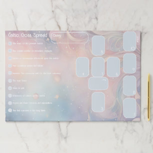 Celtic Cross Tarot Spread (large, pastel) Paper Pad