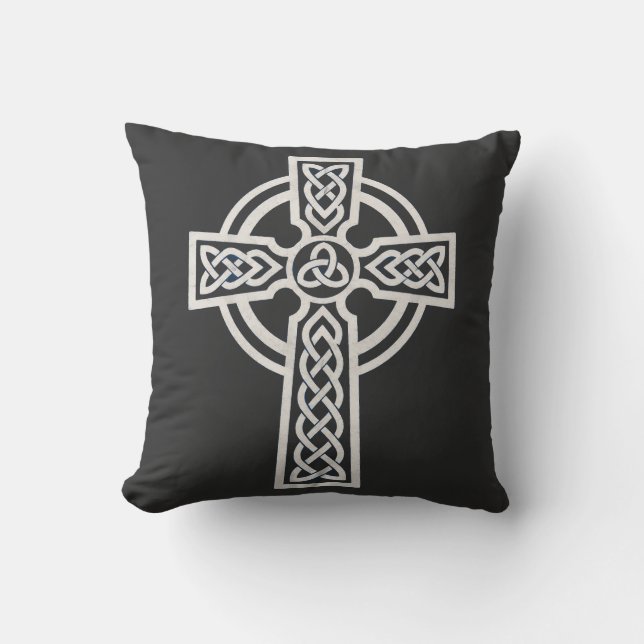 Celtic Cross Throw Pillow (Front)