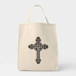 Celtic cross tote bag
