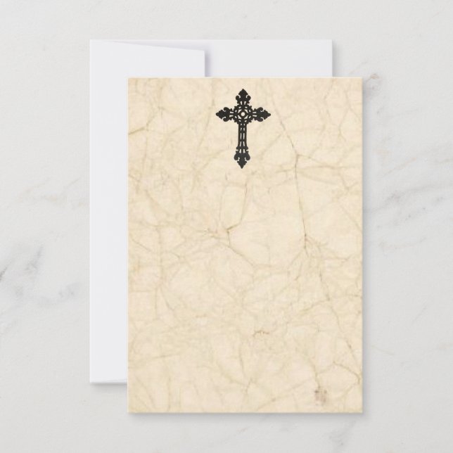 Celtic Cross Vintage Parchment Sympathy Cards (Front)