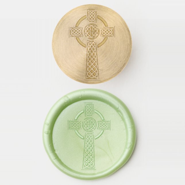 celtic cross wax seal stamp (Stamped)