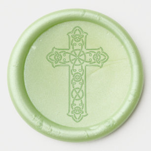 celtic cross wax seal stickers