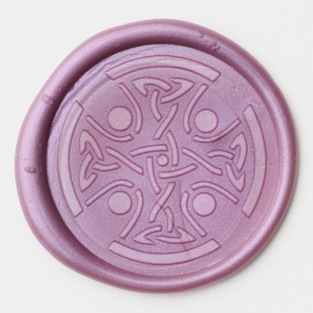 celtic cross  wax seal stickers (Front)