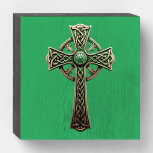 Celtic Cross Wooden Box Sign