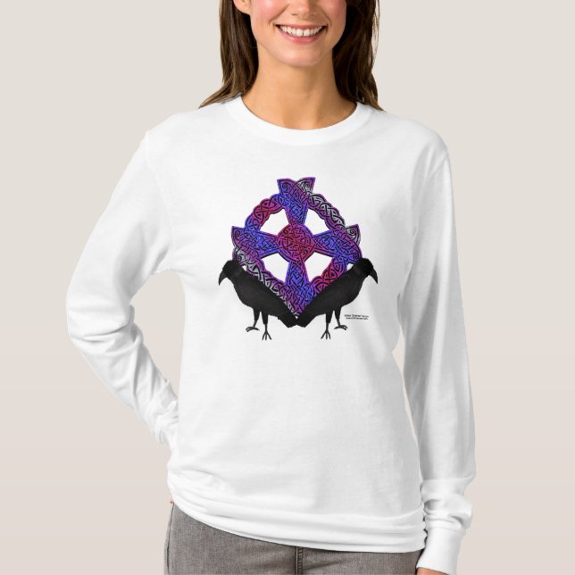 Celtic Crows Ladies Long Sleeve Shirt (Front)