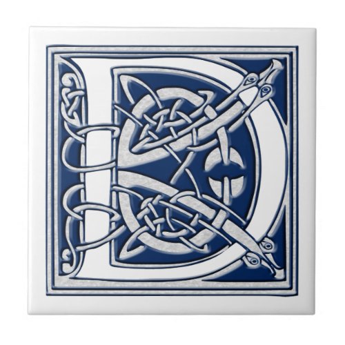 Celtic D Monogram Tile