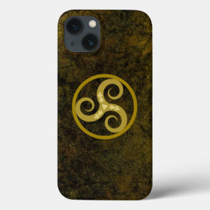 Celtic Decorative Gold Triskele Symbol iPhone 13 Case