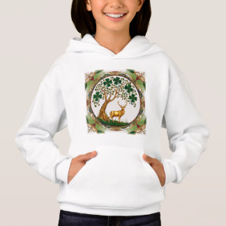 Celtic Deer & Shamrock Tree – St. Patrick’s Day Hoodie
