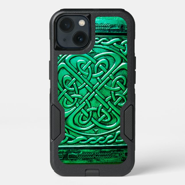 Celtic Design (1) Green 2 Otterbox iPhone Case (Back)