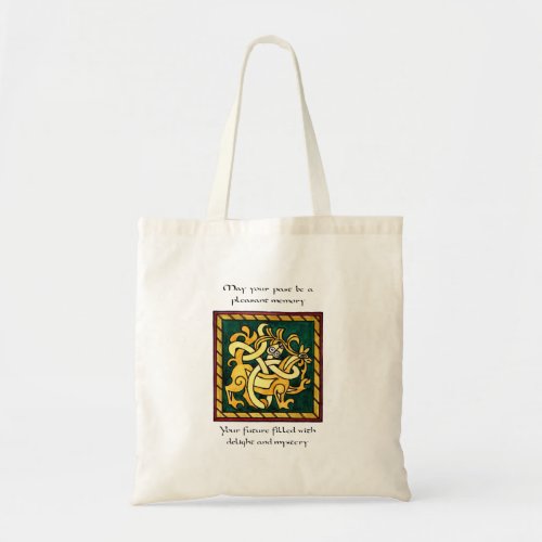 Celtic Design 2 Tote Bag with inspirational quote