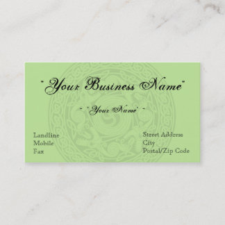 Celtic Design Business Card - Light Irish Moss