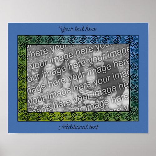 Celtic Design Frame Create Your Own Photo  Poster