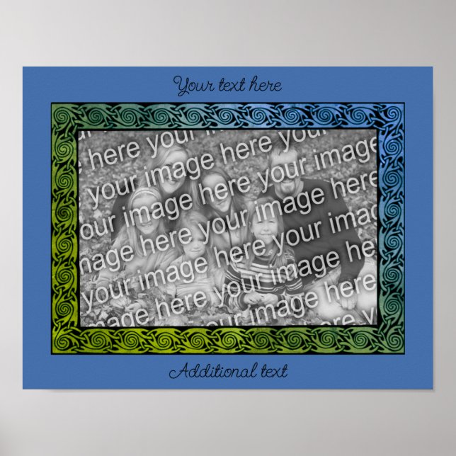 Celtic Design Frame Create Your Own Photo  Poster (Front)