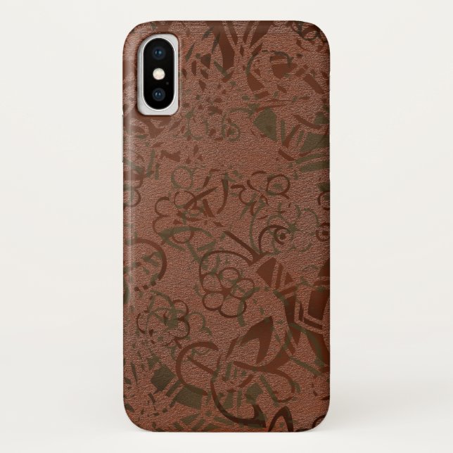 Celtic Design In Rust and Green Case-Mate iPhone Case (Back)