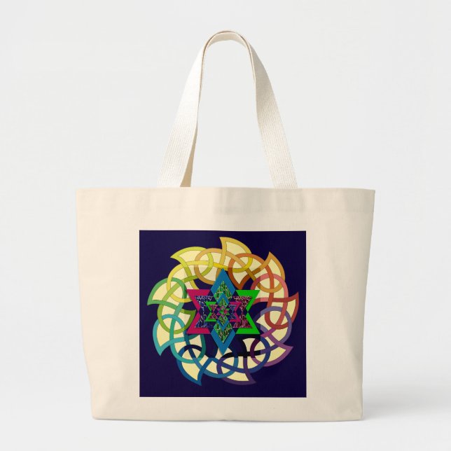 Celtic Design Large Tote Bag (Front)