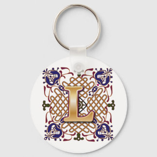 Celtic Design Letter L Keychain
