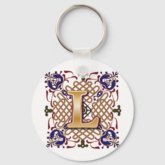 Celtic Design Letter L Keychain (Front)