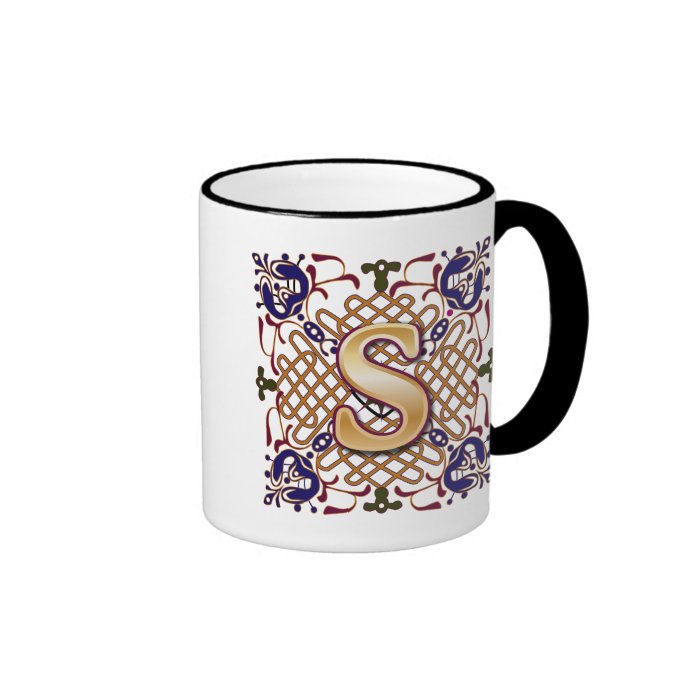 Celtic Design Letter S Coffee Mugs