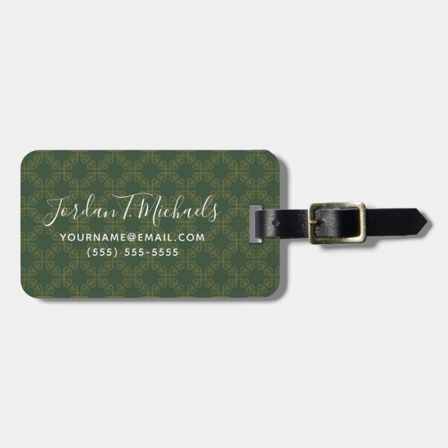 Celtic Design Pattern Luggage Tag (Front Horizontal)