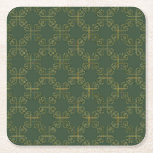 Celtic Design Pattern Square Paper Coaster