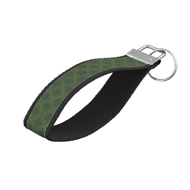 Celtic Design Pattern Wrist Keychain (Angled Up)