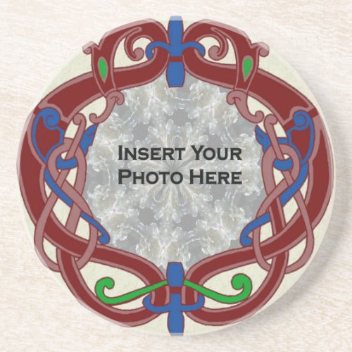 Celtic Design Photo Template Coaster