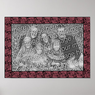 Celtic Design Plum Frame Add Your Photo Poster