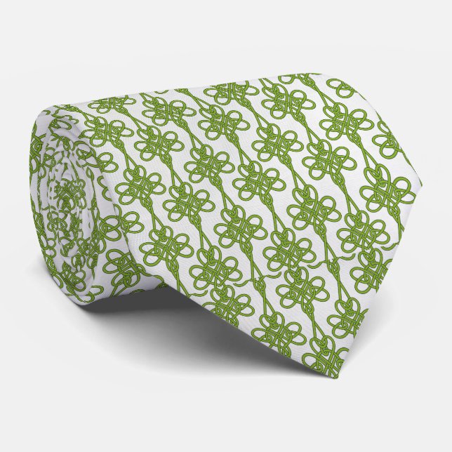 Celtic Design St. Patrick's Day Neck Tie (Rolled)