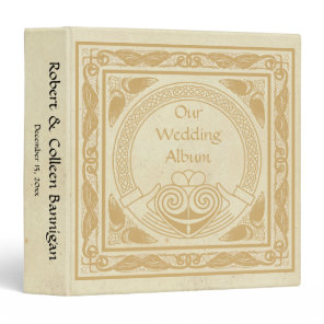 Celtic Design with Claddagh Wedding Photo Album Binder