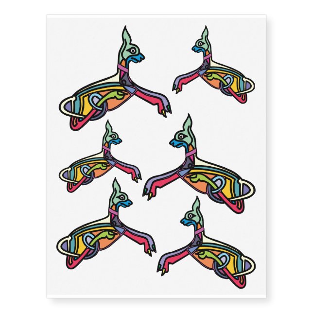 Celtic Dog Temporary Tattoos (Front)