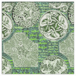 Celtic Dogs and Horses in Green Fabric