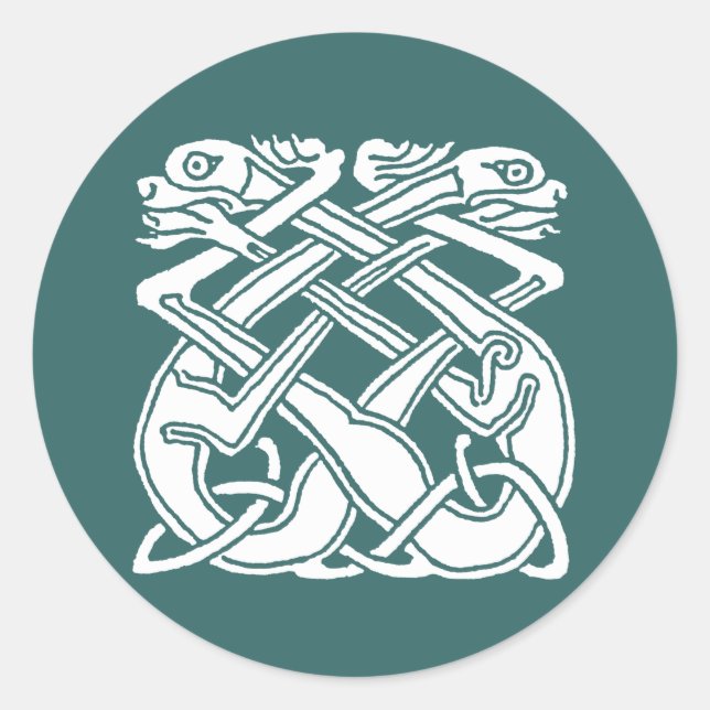 Celtic Dogs Classic Round Sticker (Front)