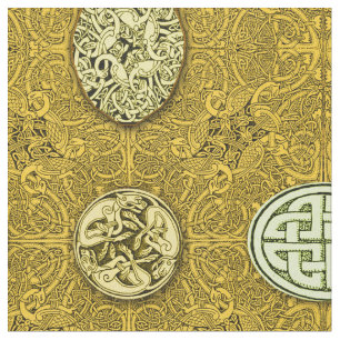 Celtic Dogs, Horses and Birds Fabric